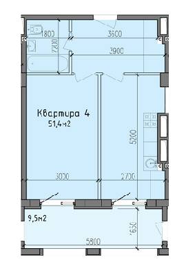 1-комнатная 51.4 м² в ЖК Victory Hall от 18 500 грн/м², Днепр
