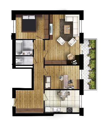 3-комнатная 82.97 м² в ЖД Новый массив от 13 500 грн/м², Днепр