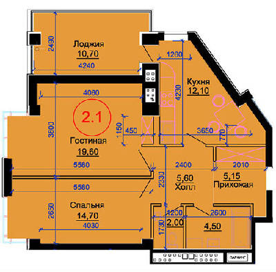 2-комнатная 1 м² в КД Артемовский от 29 030 грн/м², Днепр