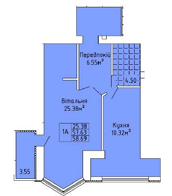 1-кімнатна 58.69 м² в ЖК на вул. Жаб`ївська, 56Б від 8 200 грн/м², смт Верховина