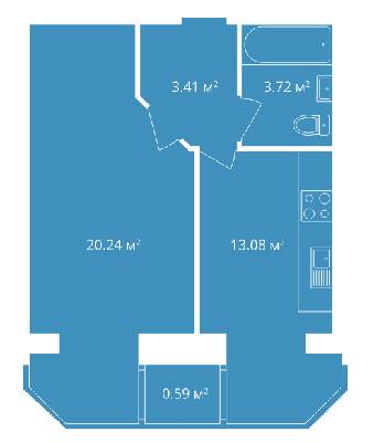 1-комнатная 41 м² в ЖК Европейский Двор от 8 100 грн/м², Чернигов