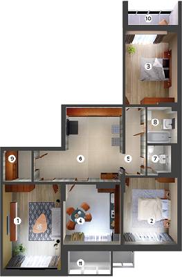 3-кімнатна 94 м² в ЖК Krona Park від забудовника, м. Бровари