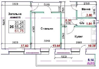 2-кімнатна 61.75 м² в ЖК на вул. Інтернаціоналістів, 35/1-35/5 від 11 100 грн/м², Суми