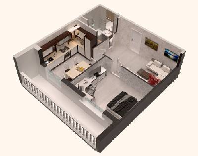 1-кімнатна 52.74 м² в ЖК Британія Hall від 18 900 грн/м², Луцьк