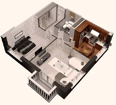 2-кімнатна 54.92 м² в ЖК Британія Hall від забудовника, Луцьк