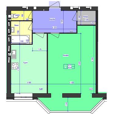 1-комнатная 63.48 м² в ЖК Luceoria от застройщика, Луцк