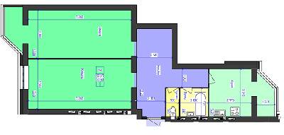 2-комнатная 88.99 м² в ЖК Luceoria от застройщика, Луцк