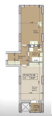1-кімнатна 51.3 м² в ЖК на вул. Героїв УПА, 73 від забудовника, Львів