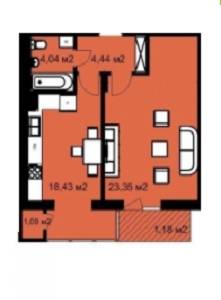 1-кімнатна 50.3 м² в ЖК на вул. Виговського, 5Б від 19 610 грн/м², Львів