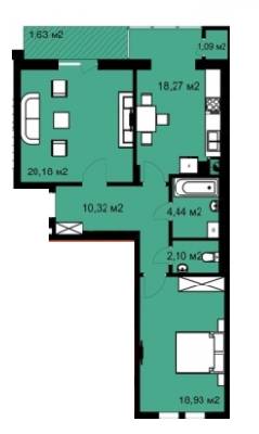 2-кімнатна 76.96 м² в ЖК на вул. Виговського, 5Б від 19 610 грн/м², Львів
