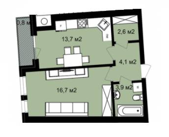 1-комнатная 41.8 м² в ЖК навул. Лычаковская, 70 от 37 090 грн/м², Львов