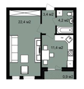 1-комнатная 42.3 м² в ЖК навул. Лычаковская, 70 от 37 090 грн/м², Львов