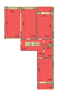 3-комнатная 85.17 м² в ЖК на ул. Угорская, 14 от 12 510 грн/м², Львов