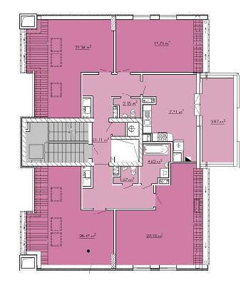 5+ комнат 139 м² в ЖК Kvartal Praud от 21 790 грн/м², Львов