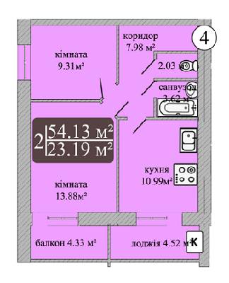 Двокімнатні в ЖК Мрія Чернігів