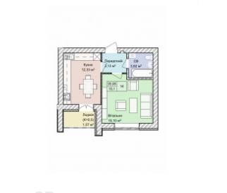 1-кімнатна 35.95 м² в ЖК Гостомель Residence від 19 800 грн/м², смт Гостомель