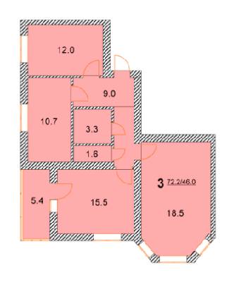 3-кімнатна 72.2 м² в ЖК на вул. Нова, 4 від 15 000 грн/м², м. Бориспіль