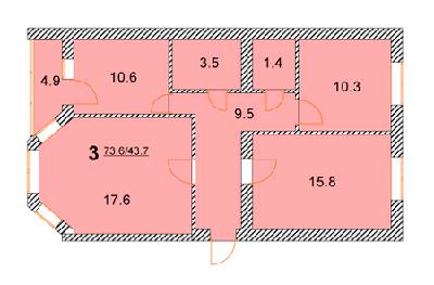 3-кімнатна 73.6 м² в ЖК на вул. Нова, 4 від 15 000 грн/м², м. Бориспіль