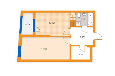 1-комнатная 54.34 м² в ЖК SOLAR CITY от 21 500 грн/м², Киев