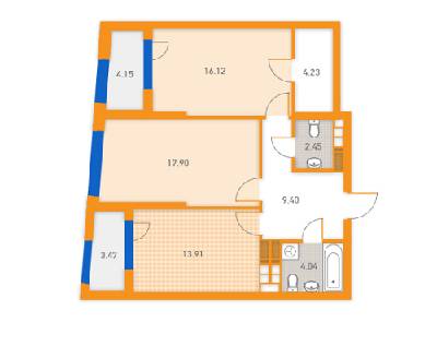 2-комнатная 75.67 м² в ЖК SOLAR CITY от 19 000 грн/м², Киев