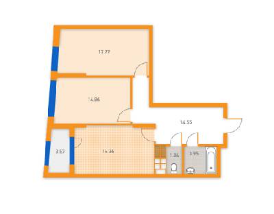2-комнатная 72.85 м² в ЖК SOLAR CITY от 19 000 грн/м², Киев