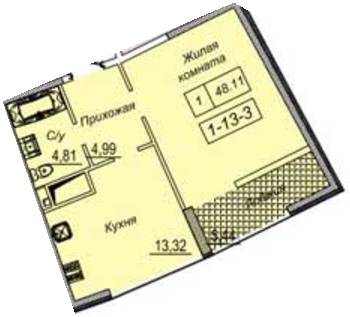 1-кімнатна 48.11 м² в ЖК Тридцять друга перлина від 24 850 грн/м², Одеса