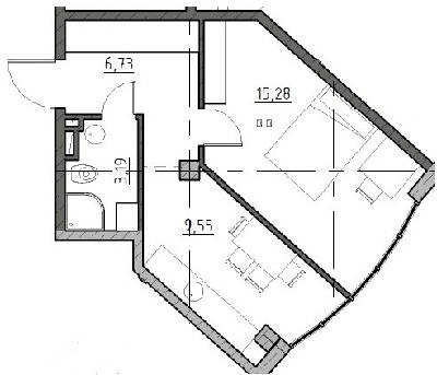 1-кімнатна 34.75 м² в ЖК The Apartments від 19 800 грн/м², Одеса