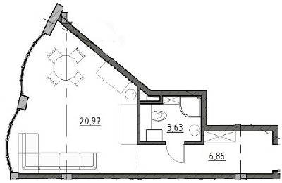 1-кімнатна 31.46 м² в ЖК The Apartments від 19 800 грн/м², Одеса