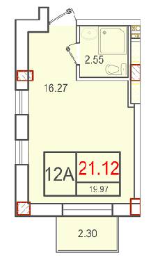 1-кімнатна 21.12 м² в ЖК Smart від забудовника, с. Крижанівка