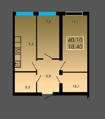 2-кімнатна 40.1 м² в ЖК Лузанівський Парк від 14 500 грн/м², Одеса