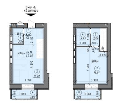 5+ комнат 49.69 м² в ЖК Start Life от 12 150 грн/м², г. Вышгород