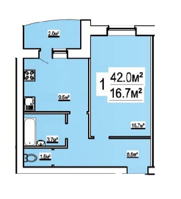 1-комнатная 42 м² в ЖК на ул. Бориса Луговского, 10 от 11 840 грн/м², Чернигов
