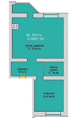 1-комнатная 67.8 м² в ЖД Липинський от 14 500 грн/м², с. Липины