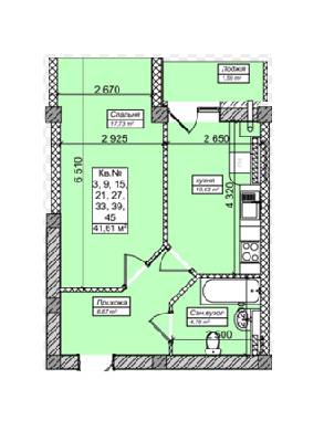 1-кімнатна 41.61 м² в ЖК Аvila DeLuxe від 12 600 грн/м², Ужгород