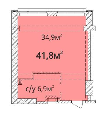 1-кімнатна 41.8 м² в ЖК Оріон від 19 690 грн/м², Одеса