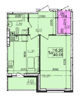 1-кімнатна 40.08 м² в ЖК Одеський бульвар від 12 500 грн/м², с. Новосілки