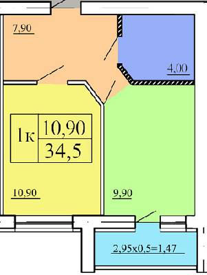 1-кімнатна 34.5 м² в ЖК Академквартал-3 від 10 000 грн/м², м. Ірпінь