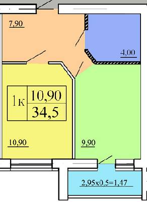 1-кімнатна 34.5 м² в ЖК Академквартал-3 від 10 000 грн/м², м. Ірпінь