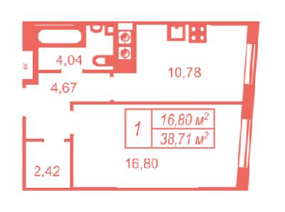 1-комнатная 38.71 м² в ЖК Crystal Avenue от 16 265 грн/м², с. Петропавловская Борщаговка