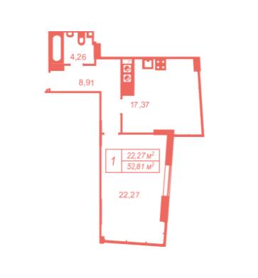 1-комнатная 52.81 м² в ЖК Crystal Avenue от 16 265 грн/м², с. Петропавловская Борщаговка