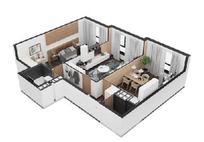 2-комнатная 67.1 м² в ЖК Graphité от 20 500 грн/м², г. Борисполь