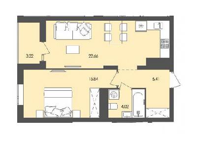 1-кімнатна 50.54 м² в ЖК Avalon Zelena Street від 14 100 грн/м², Львів