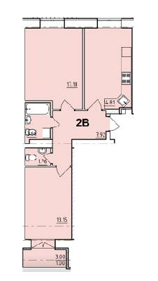 2-комнатная 61.5 м² в ЖК Казацкий от 22 000 грн/м², Полтава
