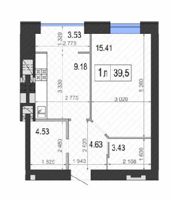 1-комнатная 39.5 м² в ЖК Контраст 2-й сезон от 12 500 грн/м², г. Ирпень