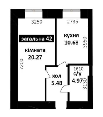 1-кімнатна 42 м² в ЖК Капітал 2 від 12 000 грн/м², м. Ірпінь