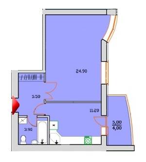 1-кімнатна 49.5 м² в ЖК Сонячна Оселя від 11 900 грн/м², м. Буча