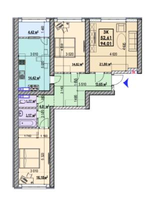 3-комнатная 94.01 м² в ЖК Ривьера от 20 000 грн/м², Киев