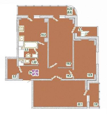 3-комнатная 97.73 м² в ЖД Маяк от 11 000 грн/м², пгт Песочин