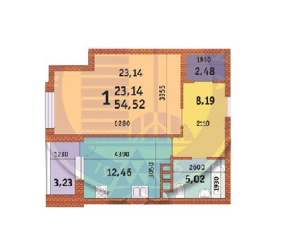 1-кімнатна 54.52 м² в ЖК Лумумби від 40 540 грн/м², Київ