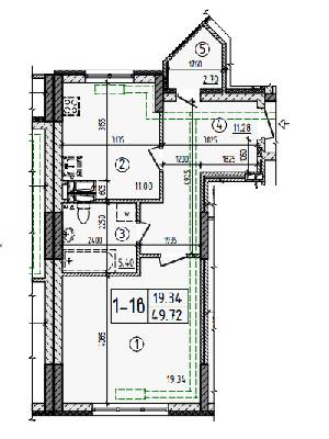1-кімнатна 49.72 м² в ЖБ на вул. Вірменська, 6А від 24 730 грн/м², Київ